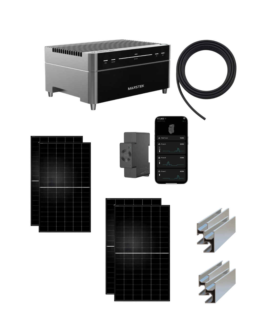 Pack Solaire Venus D 2000W - Injection 2200W + Stockage Évolutif 2,56 à 15,36 kWh