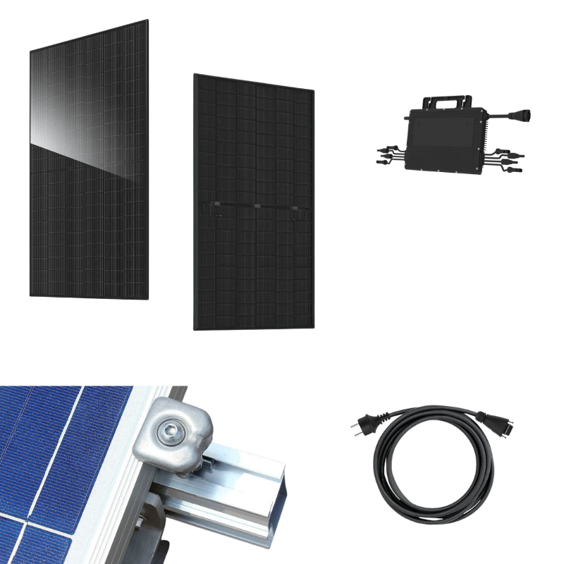 Kit Photovoltaïque 1000 Wc - Plug and Play - Visserie panne acier