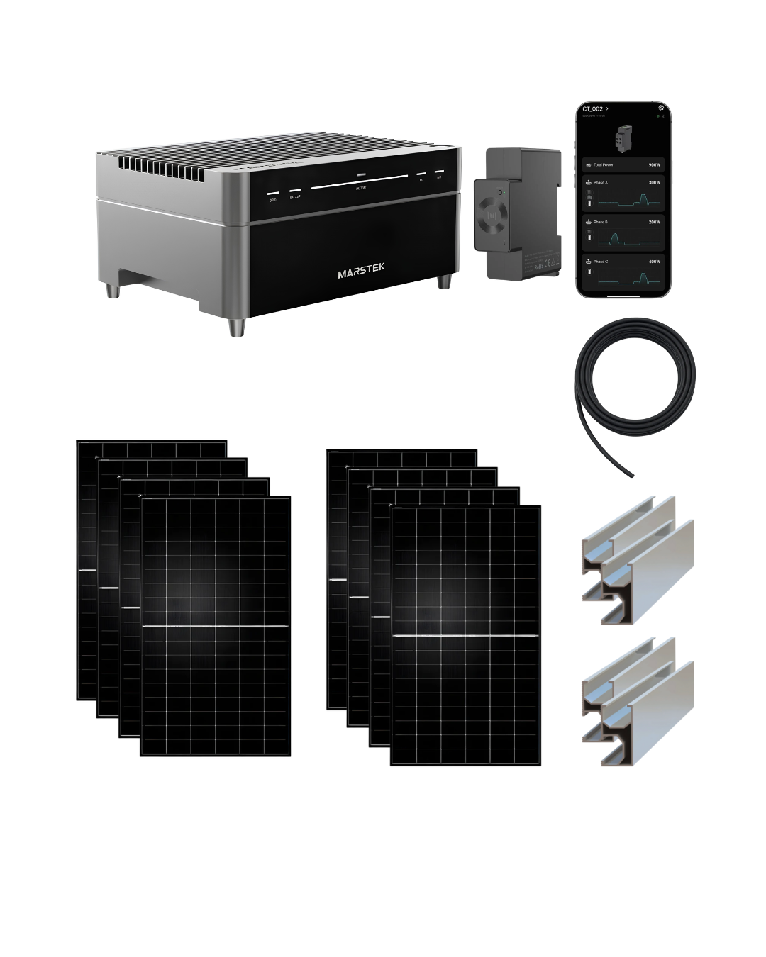 Kit Solaire Plug & Play Venus D – 8 Panneaux 4000 Wc | Injection 2,2 kW avec Batterie 2,5
