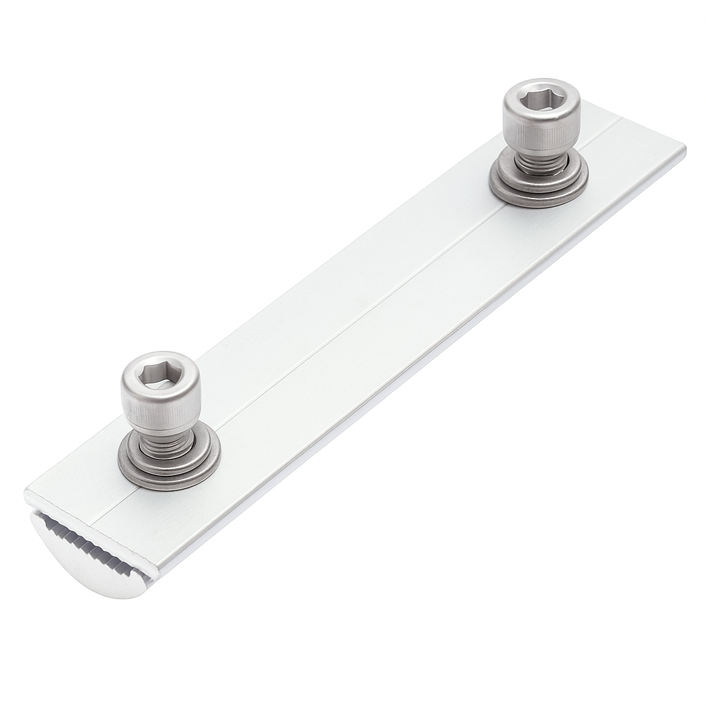 Connecteur de rail solaire – Aluminium & Inox – Jonction droite - watt.re